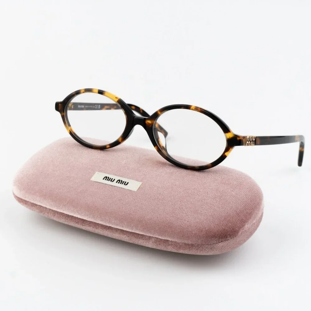 NEW Miu Miu MU04ZSF VAU08N REGARD Honey Havana Clear Unisex Sunglasses 0MU 04ZSF - Picture 2 of 11